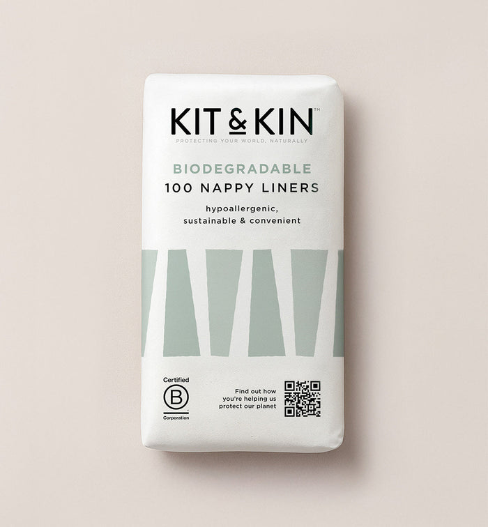 Kit & Kin biodegradable and hypoallergenic nappy liners for reusable cloth nappies